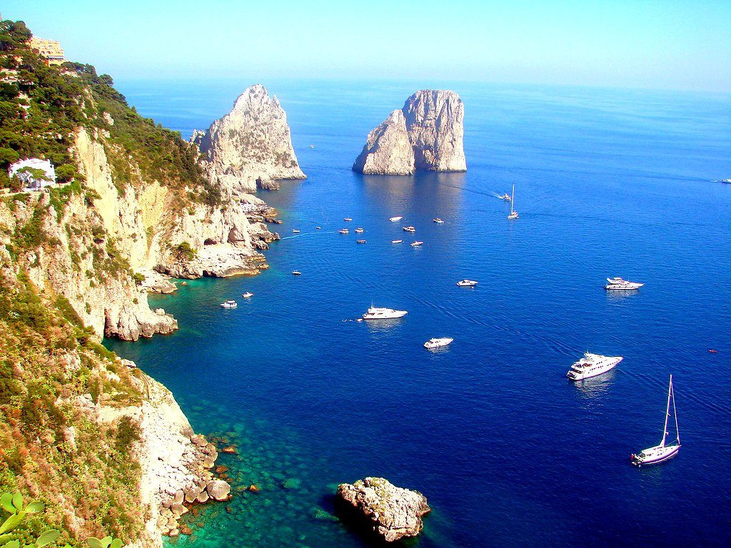 The Faraglioni rocks off the island of Capri